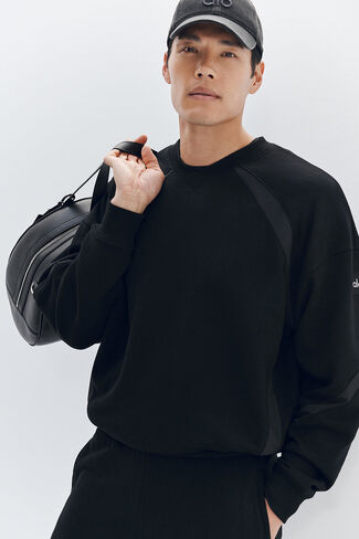 Alo Yoga Field Crew Neck Sweatshirt - Black in Kuwait
