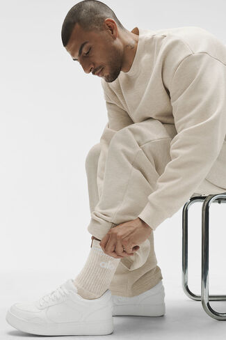 جورب خلفي من Alo Yoga للجنسين - شوفان منقط/أبيض in Kuwait