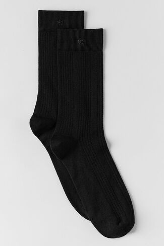 Alo Yoga Cashmere Mesh Sock - Black in Kuwait
