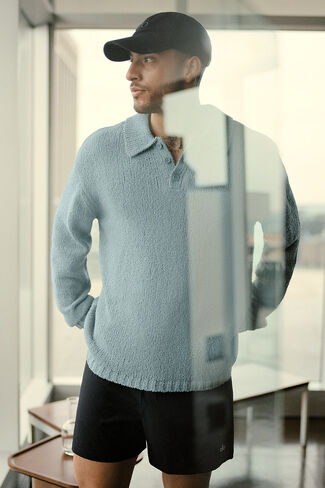 بولو يوجا منسوج بأكمام طويلة من Alo Yoga - ديزرت سيج in Kuwait