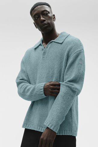 بولو يوجا منسوج بأكمام طويلة من Alo Yoga - ديزرت سيج in Kuwait