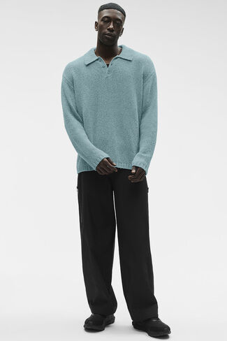 بولو يوجا منسوج بأكمام طويلة من Alo Yoga - ديزرت سيج in Kuwait