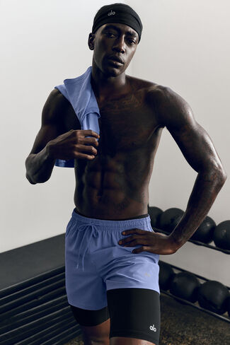 شورت ألو يوجا 5 بوصة - أزرق بروفانس in Kuwait