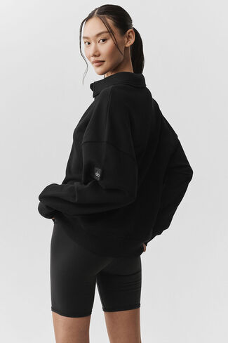 بلوفر Alo Yoga Take It Easy بأكمام طويلة من Henley - أسود in Kuwait
