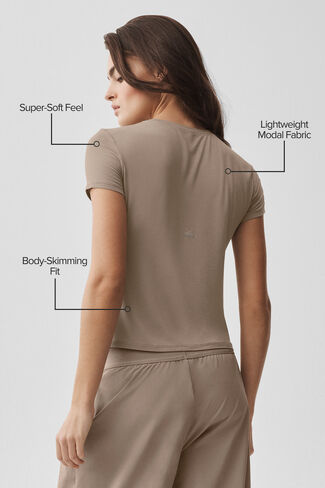 ألو يوجا بأكمام قصيرة طوال اليوم - حصى in Kuwait