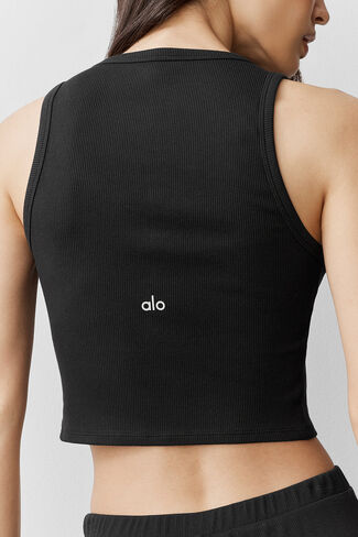 تانك ألو يوجا مودال هينلي مضلع - أسود in Kuwait