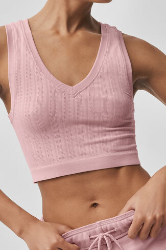 ألو يوجا بدون خياطة بوينتيل تانك - وردي عتيق in Kuwait