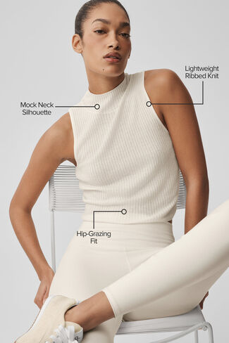 Alo Yoga Sweater سترة بدون أكمام منسوجة - عاجي in Kuwait