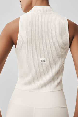 Alo Yoga Sweater سترة بدون أكمام منسوجة - عاجي in Kuwait