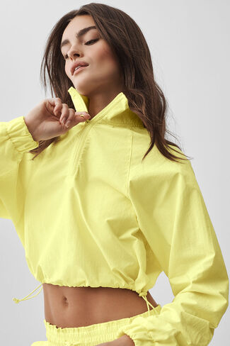 بلوفر Alo Yoga قصير بسحاب 1/4 من Alumni - صن شاين in Kuwait