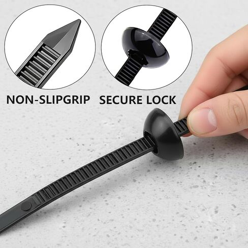 Nylon Universal Cable Tie Buckle for Car Repair, 100 PCS Self-Locking Zip Tie Clips, Snap-Fit Automotive Fasteners for Bumper Fender Panel Quick Fix in Saudi Arabia