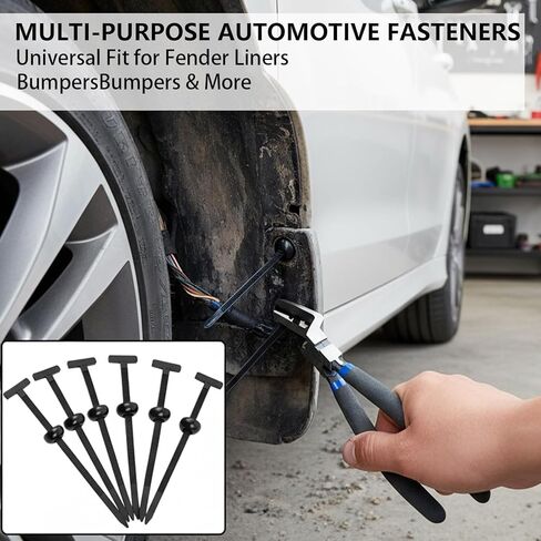 Nylon Universal Cable Tie Buckle for Car Repair, 100 PCS Self-Locking Zip Tie Clips, Snap-Fit Automotive Fasteners for Bumper Fender Panel Quick Fix in Saudi Arabia