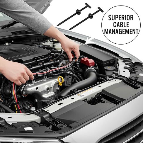 Nylon Universal Cable Tie Buckle for Car Repair, 100 PCS Self-Locking Zip Tie Clips, Snap-Fit Automotive Fasteners for Bumper Fender Panel Quick Fix in Saudi Arabia