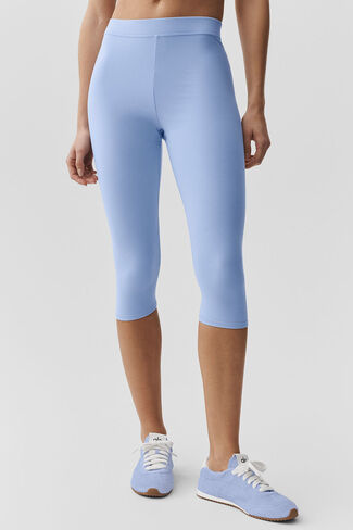 Alo Yoga Alosoft High-Waist Iconic 90's Capri - Light Provence Blue in Kuwait