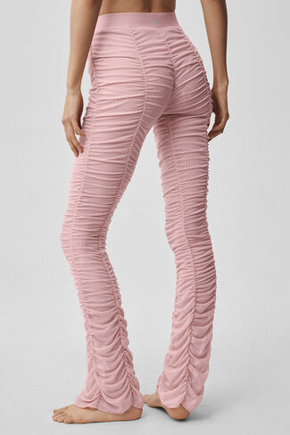 Alo Yoga Airlift Mesh سروال ضيق عالي الخصر - وردي عتيق in Kuwait