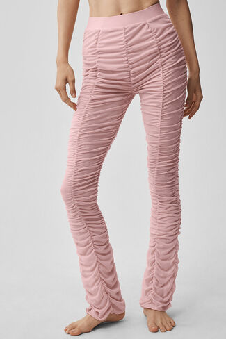 Alo Yoga Airlift Mesh سروال ضيق عالي الخصر - وردي عتيق in Kuwait