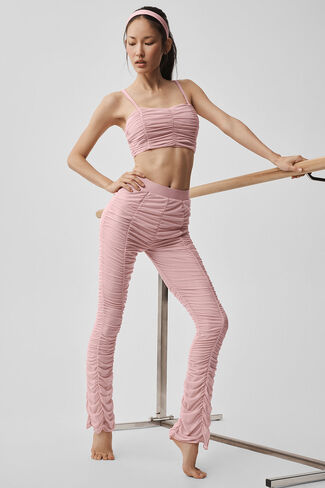 Alo Yoga Airlift Mesh سروال ضيق عالي الخصر - وردي عتيق in Kuwait