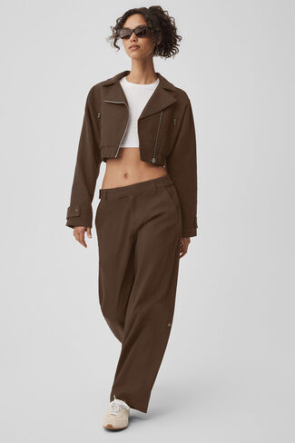 Alo Yoga High Road Straight Leg Pant - Espresso in Saudi Arabia