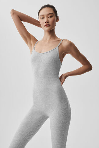 Alo Yoga Alosoft One And Done Onesie - Athletic Heather Grey in Kuwait