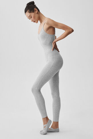 Alo Yoga Alosoft One And Done Onesie - Athletic Heather Grey in Kuwait