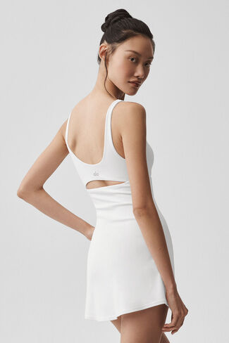 فستان تنس يوجا سلايس من ألو - أبيض in Kuwait