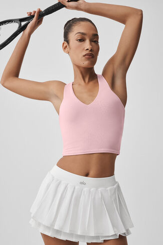 Alo Yoga Airbrush Real Bra Tank - وردي عتيق in Kuwait