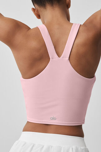 Alo Yoga Airbrush Real Bra Tank - وردي عتيق in Kuwait