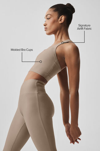 حمالة صدر Alo Yoga Airlift Super Sleek - Gravel in Kuwait