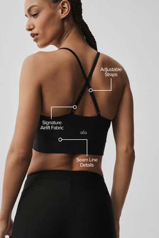 حمالة صدر ألو يوجا إيرليفت إيفولف - أسود in Kuwait