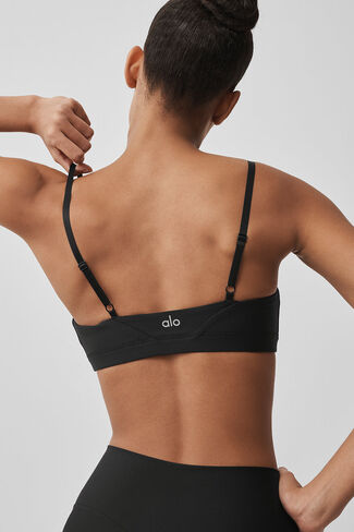 حمالة صدر يوجا إيرليفت رفيعة الخط من ألو - أسود in Kuwait