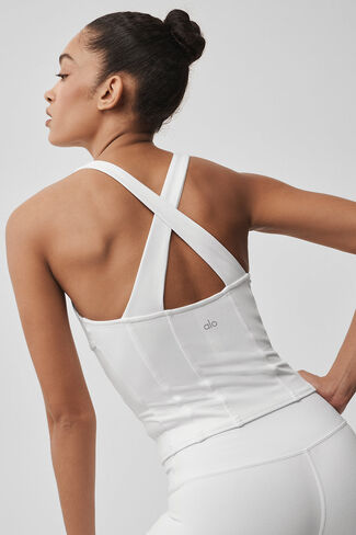 مشد ألو يوجا إيربراش سباركس فلاي تانك - أبيض in Kuwait