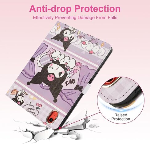 Cute Cartoon Case for iPad 10th Generation 10.9 Inch 2022, iPad (16) 11th Generation 11 inch 2025 with Pencil Holder & Stand, Auto Wake/Sleep & Wrist Band, Folio Case for Kids Girls (Purple) in Saudi Arabia