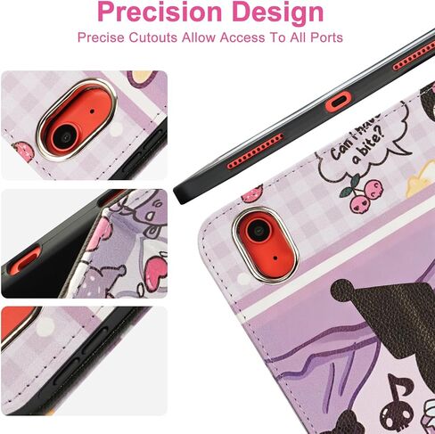 Cute Cartoon Case for iPad 10th Generation 10.9 Inch 2022, iPad (16) 11th Generation 11 inch 2025 with Pencil Holder & Stand, Auto Wake/Sleep & Wrist Band, Folio Case for Kids Girls (Purple) in Saudi Arabia