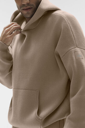 Alo Yoga Scholar Hooded Sweater - Gravel in Saudi Arabia
