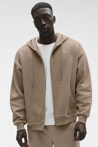 هودي Alo Yoga Accolade بسحاب كامل - جرافيل in Kuwait