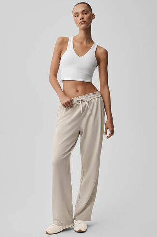 Alo Yoga Double Take Straight Leg Pant - Bone in Saudi Arabia