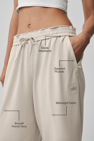 Alo Yoga Double Take Straight Leg Pant - Bone in Saudi Arabia