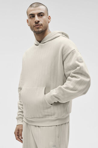 Alo Yoga Pinstripe Hoodie - Bone Pinstripe in Saudi Arabia
