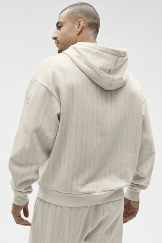 Alo Yoga Pinstripe Hoodie - Bone Pinstripe in Saudi Arabia