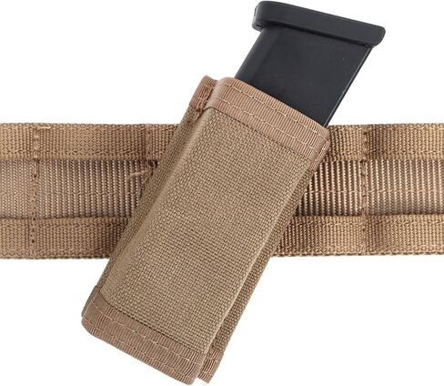 Pistol Mag Pouch, 45-Degree Angled, MOLLE Magazine Pouch Holder, with Mag Insert, 9mm Glock Single Magazine Holster, 1 PC, Black in Saudi Arabia