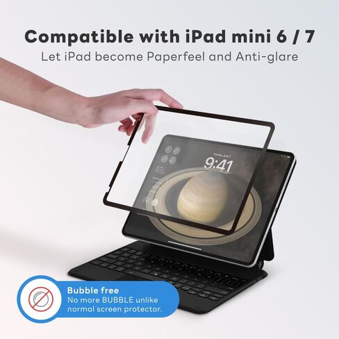 EIP واقي شاشة قابل للفصل بملمس ورقي لجهاز iPad air 5/4، iPad Pro 11"، تقنية نانو قابلة لإعادة الاستخدام، سهل التركيب والفصل، مضاد للتوهج، رسم ورسم مثل الورق in Kuwait