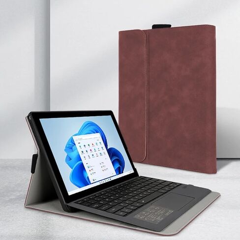 حافظة تناسب جهاز Microsoft Surface Pro 8 مقاس 13 بوصة 2021، مصنوعة من مادة PU+TPU متينة مع حزام يد وغطاء دعامة، متوافقة مع لوحة مفاتيح النوع، أسود in Kuwait