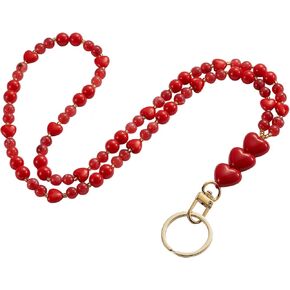 Beaded Teacher Lanyards for ID Badges Keys Colorful Flower Retractable Lanyards for Women Cruise Ship Cards Nurse in Kuwait