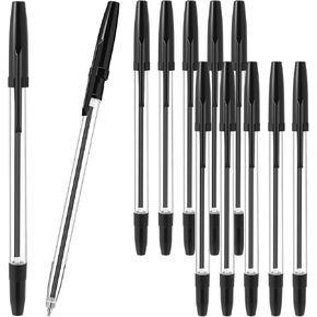 200 Pieces Ballpoint Pens Bulk Black Ink, 1.0mm Medium Point, Bullet Tip Smooth Writing Pens for Office, Business, Server, School Supplies in Kuwait