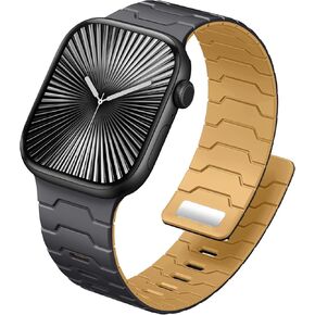 Magnetic Silicone Sport Band for Apple Watch Bands Men 44mm 46mm 45mm 49mm in Kuwait