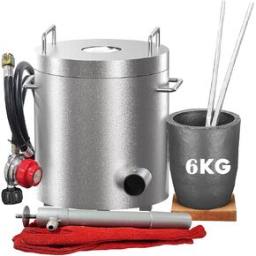 26lb Propane Melting Furnace Kit, 2700°F High-Heat Foundry Kiln for Gold Silver Copper Aluminum Casting, Scrap Metal Recycling, Jewelry Making Workshop in Kuwait