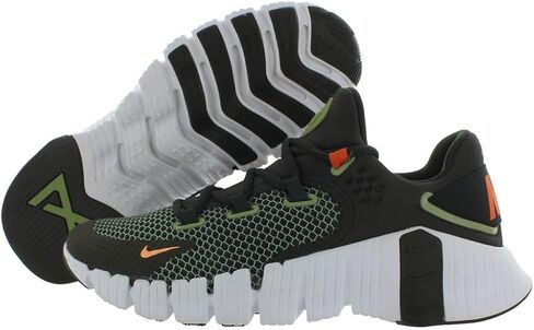 حذاء الجري Nike Free Metcon 4 للرجال (Cargo Khaki/Safety Orange CT3886-301، نظام مقاسات الأحذية الأمريكية، للكبار، للرجال، رقمي، متوسط، 10) in Saudi Arabia