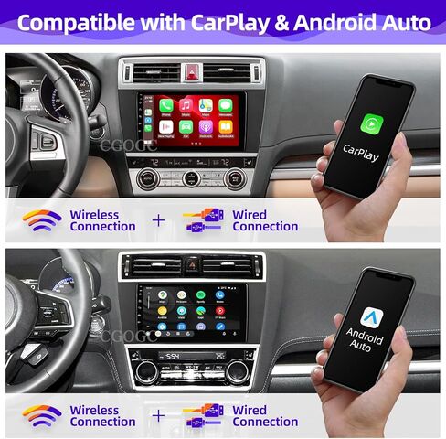 Car Radio Upgrade Compatible with Wireless Carplay Android Auto for Subaru Outback Legacy 2015-2019 8 Core 4+64GB Touch Screen Stereo Bluetooth GPS WiFi AM/FM Backup Camera Navigation Head Unit in Saudi Arabia