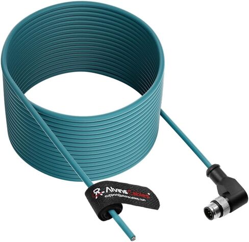 كابلات ألفين M12 A-Code 8 Pin ذكر الزاوية اليمنى لفتح كابل الإدخال/الإخراج للطاقة Cat6a عالي المرونة محمي لوحدة ناقل المجال للأتمتة الصناعية Cognex Keyence Basler 3.3 قدم/1 متر in Kuwait