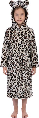 الأطفال طفل كرتون مقنعين رداء الفهد الفخمة بيجاماس فريد رداء الاستحمام الأطفال ملابس النوم in Kuwait